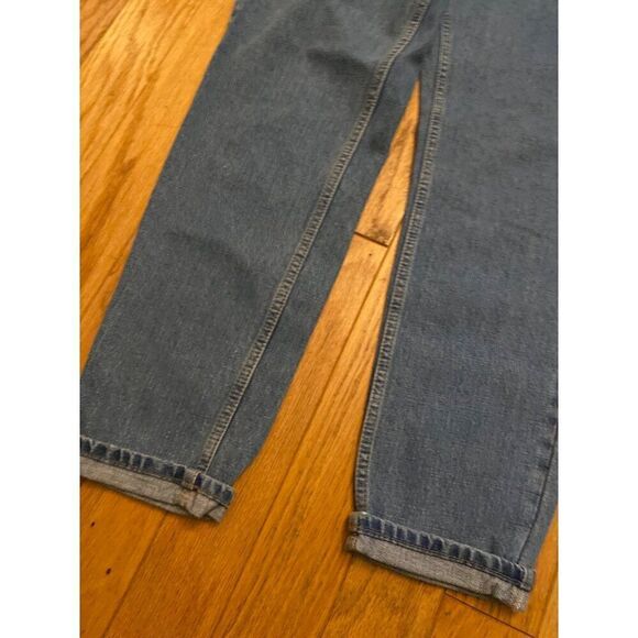 Topshop Moto Mom womens mid wash high rise straight leg rolled hem jeans W30 L32 - Picture 2 of 10